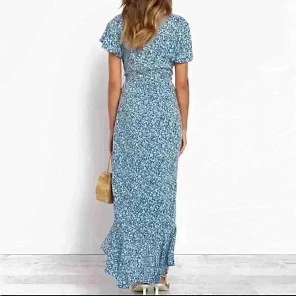 Boho Long Wrap Dress - Picture 2 of 11